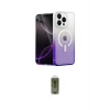 ieg™ iPhone 14 Pro Max Kılıf Eksen Minimal Özel Seri - Siyah Joko Magic 5D Hayalet Cam