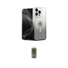 ieg™ iPhone 14 Pro Max Kılıf Eksen Minimal Özel Seri - Siyah Joko Magic 5D Hayalet Cam