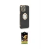 ieg™ iPhone 14 Pro Max Kılıf İz Form Serisi - Siyah Buffer Cam Ekran Koruyucu