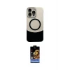 ieg™ iPhone 14 Pro Max Kılıf Kozmos Form Özel Seri - Siyah Buffer Hayalet Cam Ekran Koruyucu