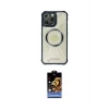 ieg™ iPhone 14 Pro Max Kılıf Kutup Modern - Siyah Buffer Hayalet Cam Ekran Koruyucu