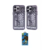 ieg™ iPhone 14 Pro Max Kılıf Nova Doku Koleksiyonu - Siyah 18D Cam Ekran Koruyucu