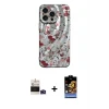 ieg™ iPhone 14 Pro Max Kılıf Nova Doku Prime - Siyah Buffer Hayalet Cam Ekran Koruyucu + Derin Mor Bilvis Titan Kamera Lens