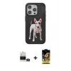 ieg™ iPhone 14 Pro Max Kılıf Nova Form Koleksiyonu - Siyah Buffer Cam Ekran Koruyucu + Bilvis Titan Kamera Lens - GD