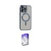 ieg™ iPhone 14 Pro Max Kılıf Nova Işık Özel Seri - Siyah Bilvis 5in1 3D Magic Cam Ekran Koruyucu