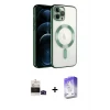ieg™ iPhone 14 Pro Max Kılıf Nova Işık Özel Seri - Siyah Bilvis 5in1 3D Magic Cam Ekran Koruyucu + Bilvis Titan Kamera Lens - SH