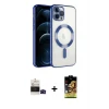 ieg™ iPhone 14 Pro Max Kılıf Nova Işık Özel Seri - Siyah Buffer Cam Ekran Koruyucu + Siyah Bilvis Titan Kamera Lens