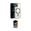 ieg™ iPhone 14 Pro Max Kılıf Nova Işık Özel Seri - Siyah Buffer Hayalet Cam Ekran Koruyucu