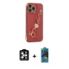 ieg™ iPhone 14 Pro Max Kılıf Nova Işık Prime - Siyah 18D Cam Ekran Koruyucu + PVD Metal Kamera Lens - TU