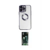 ieg™ iPhone 14 Pro Max Kılıf Pusula Form - Şeffaf 360 Full Body Arka Koruyucu