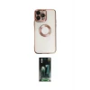 ieg™ iPhone 14 Pro Max Kılıf Pusula Form - Şeffaf 360 Full Body Arka Koruyucu