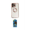ieg™ iPhone 14 Pro Max Kılıf Pusula Form - Siyah 18D Cam Ekran Koruyucu