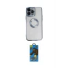 ieg™ iPhone 14 Pro Max Kılıf Pusula Form - Siyah 18D Cam Ekran Koruyucu