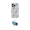 ieg™ iPhone 14 Pro Max Kılıf Pusula Form - Siyah 3D Antistatik Cam Ekran Koruyucu