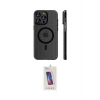 ieg™ iPhone 14 Pro Max Kılıf Pusula Minimal Koleksiyonu - Siyah Joko 5D Cam