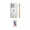 ieg™ iPhone 14 Pro Max Kılıf Pusula Minimal Koleksiyonu - Siyah Joko 5D Cam