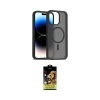 ieg™ iPhone 14 Pro Max Kılıf Siluet Minimal Prime - Siyah Buffer Cam Ekran Koruyucu