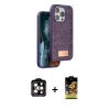 ieg™ iPhone 14 Pro Max Kılıf Vadi Klasik Serisi - Siyah Buffer Cam Ekran Koruyucu + PVD Metal Kamera Lens - TU