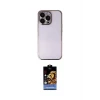 ieg™ iPhone 14 Pro Max Kılıf Vadi Minimal - Siyah Buffer Hayalet Cam Ekran Koruyucu