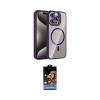 ieg™ iPhone 14 Pro Max Kılıf Yadigar Asil Koleksiyonu - Siyah Buffer Hayalet Cam Ekran Koruyucu