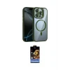 ieg™ iPhone 14 Pro Max Kılıf Yadigar Asil Koleksiyonu - Siyah Buffer Hayalet Cam Ekran Koruyucu