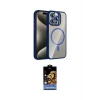 ieg™ iPhone 14 Pro Max Kılıf Yadigar Asil Koleksiyonu - Siyah Buffer Hayalet Cam Ekran Koruyucu