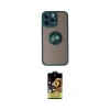 ieg™ iPhone 14 Pro Max Kılıf Yörünge Çizgi - Siyah Buffer Cam Ekran Koruyucu