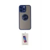 ieg™ iPhone 14 Pro Max Kılıf Yörünge Çizgi - Siyah Joko 5D Cam