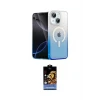 ieg™ iPhone 15 Kılıf Eksen Minimal Özel Seri - Siyah Buffer Hayalet Cam Ekran Koruyucu