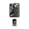 ieg™ iPhone 15 Kılıf Nova Asil Prime - Siyah Buffer Hayalet Cam Ekran Koruyucu