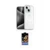ieg™ iPhone 15 Kılıf Nova Asil Prime - Siyah Buffer Hayalet Cam Ekran Koruyucu
