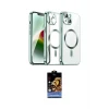 ieg™ iPhone 15 Kılıf Nova Işık Özel Seri - Siyah Buffer Hayalet Cam Ekran Koruyucu