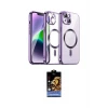 ieg™ iPhone 15 Kılıf Nova Işık Özel Seri - Siyah Buffer Hayalet Cam Ekran Koruyucu