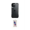 ieg™ iPhone 15 Pro Kılıf Akış Çizgi Koleksiyonu - Siyah Joko 5D Cam