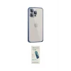 ieg™ iPhone 15 Pro Kılıf Eksen Form Serisi - Şeffaf Pasifik Cam Ekran Koruyucu