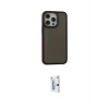 ieg™ iPhone 15 Pro Kılıf Eksen Işık - Siyah Bilvis 0.18mm Plus Cam Ekran Koruyucu