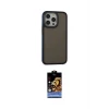 ieg™ iPhone 15 Pro Kılıf Eksen Işık - Siyah Buffer Hayalet Cam Ekran Koruyucu