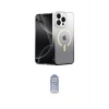 ieg™ iPhone 15 Pro Kılıf Eksen Minimal Özel Seri - Siyah Joko Magic 5D Cam