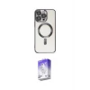 ieg™ iPhone 15 Pro Kılıf Nova Işık Özel Seri - Siyah Bilvis 5in1 3D Magic Cam Ekran Koruyucu