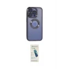 ieg™ iPhone 15 Pro Kılıf Pusula Form - Şeffaf Pasifik Cam Ekran Koruyucu
