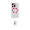 ieg™ iPhone 15 Pro Kılıf Pusula Form - Siyah Bilvis 0.18mm Plus Cam Ekran Koruyucu