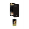 ieg™ iPhone 15 Pro Kılıf Vadi Çizgi Prime - Siyah Buffer Cam Ekran Koruyucu