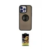 ieg™ iPhone 15 Pro Kılıf Yörünge Çizgi - Siyah Buffer Cam Ekran Koruyucu