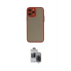 ieg™ iPhone 15 Pro Max Kılıf Ahenk Çizgi Serisi - Siyah Vanessa Magic Hayalet Cam
