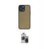 ieg™ iPhone 15 Pro Max Kılıf Ahenk Çizgi Serisi - Siyah Vanessa Magic Hayalet Cam