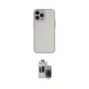 ieg™ iPhone 15 Pro Max Kılıf Ahenk Çizgi Serisi - Siyah Vanessa Magic Hayalet Cam