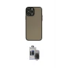 ieg™ iPhone 15 Pro Max Kılıf Ahenk Çizgi Serisi - Siyah Vanessa Magic Hayalet Cam