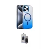 ieg™ iPhone 15 Pro Max Kılıf Ahenk Doku Özel Seri - Siyah Vanessa Magic Hayalet Cam