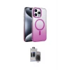 ieg™ iPhone 15 Pro Max Kılıf Ahenk Doku Özel Seri - Siyah Vanessa Magic Hayalet Cam