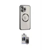 ieg™ iPhone 15 Pro Max Kılıf Ahenk Işık Serisi - Siyah Vanessa Magic Hayalet Cam